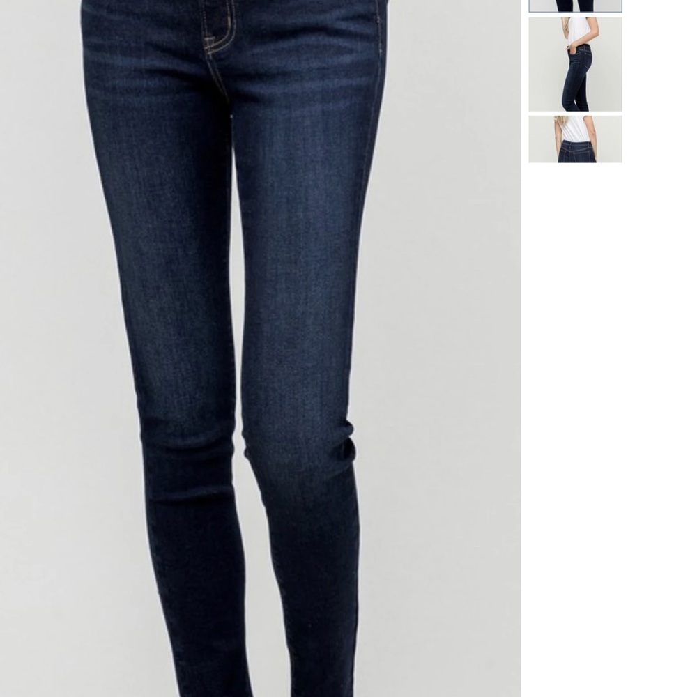 Vervet High Waist Skinny Jeans - dark denim - Picture 3 of 5